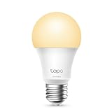 Tapo L510E smarte WLAN Glühbirne E27, dimmbar, kein Hub notwendig, kompatibel mit Alexa, Google Assistant, Abläufe und Zeitpläne, Warm Weiß