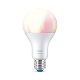 WiZ Tunable White and Color LED Lampe E27 (1.521 lm), 100 W Lampe mit 16 Mio. Farben oder warm- bis kaltweißem dimmbarem Licht, smarte Lichtsteuerung...