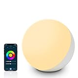 EASEMO Smart Nachttischlampe Touch Dimmbar, Alexa & Google Home Tischlampe, Dimmbare Lampe mit APP Wi-Fi und Sprachsteuerung, Nachtlicht mit 256 RGB...