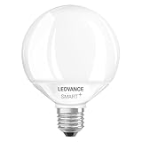 LEDVANCE Smarte LED-Lampe mit Wifi Technologie, Sockel E27, Dimmbar, Lichtfarbe änderbar (2700-6500K), Globeform, Matt, Ersatz für herkömmliche...