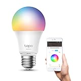 Tapo L530E alexa lampe E27, Energie sparen, Mehrfarbrige dimmbare smarte WLAN Glühbirne,smart home alexa zubehör,kompatibel mit Alexa,Google...