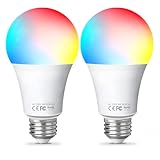 Fitop Alexa Glühbirne Smart Lampe E27, WLAN Lampe LED Kompatibel mit Alexa/Google Home, 9W, Dimmbar Warmweiß-Kaltweiß und Mehrfarbige Birne, Kontrolle...