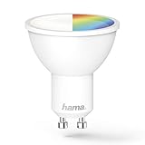 Hama WLAN LED Lampe GU10 (Smart Home Lampe 5,5 Watt Reflektorlampe, dimmbar, mehrfarbig RGBW, WIFI LED Lampe mit Sprachsteuerung und App, kompatibel mit...