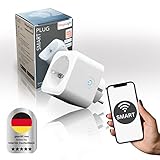 MegaLight Zeitschaltuhr mit APP-Steuerung | WLAN Steckdose Alexa mit Zeitschaltuhr | Smarte Steckdose, 2.4 Ghz, Bluetooth & Wifi | für alle Indoor Räume...