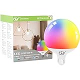 GY Alexa Glühbirne Smart Lampe E27 G120 18W 1800lm,Alexa Zubehör WLAN Leuchtmittel Kompatibel mit Google Home 2.4 GHz,RGB Dimmbar Warmweiß-Kaltweiß und...