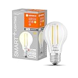 Ledvance Smarte LED-Lampe mit WiFi Technologie, Sockel E27, dimmbar, warmweiß (2700K), ersetzt Glühlampen mit 60W, steuerbar mit Alexa, Google Assistant...