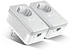 TP-Link Powerline Adapter Set TL-PA4010P KIT(600Mbit/s, mit Steckdose, 100Mbit/s-Ethernet-LAN, Kompatibel mit allen HomePlug AV/AV2 Adaptern, schnelle...